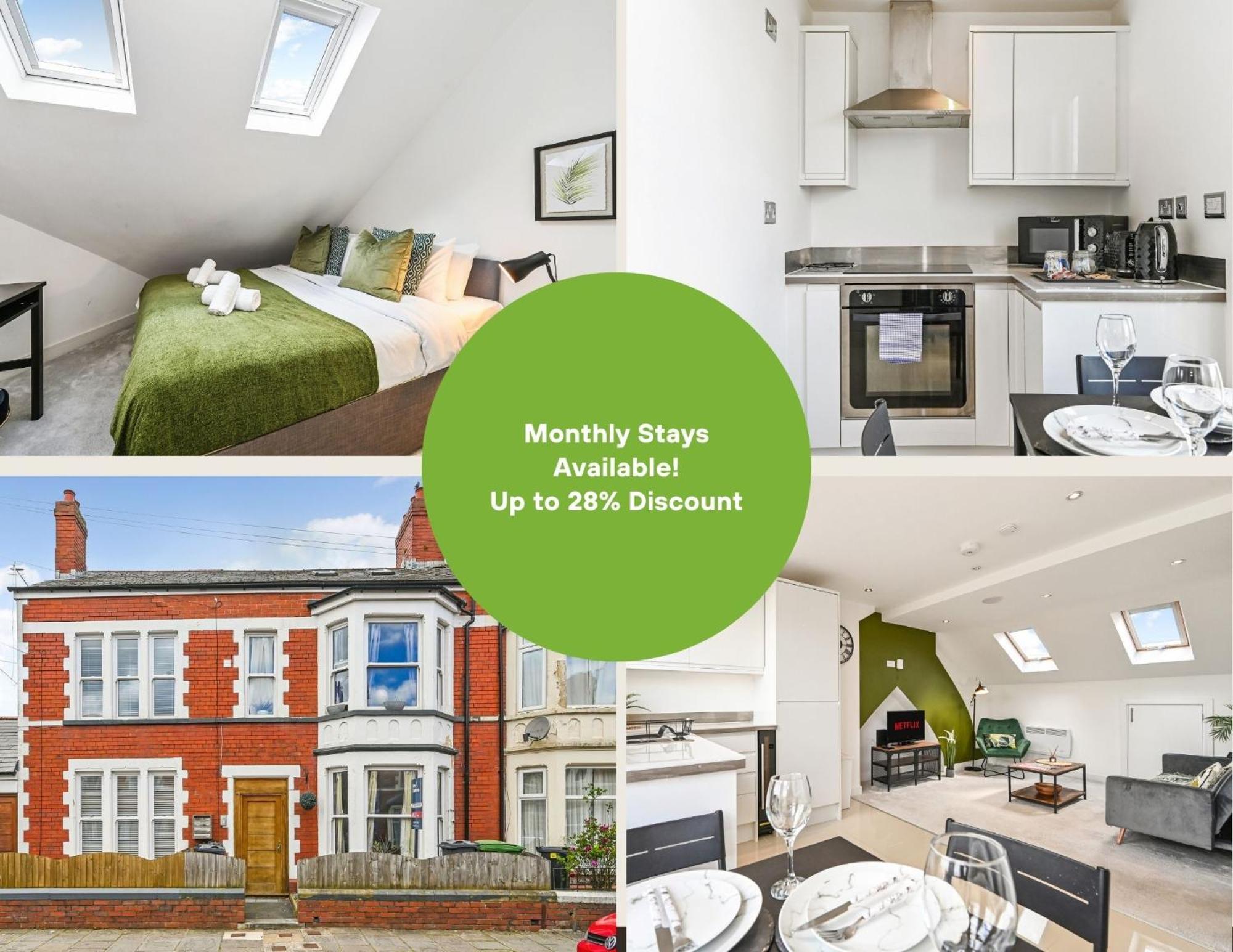 Family 1 Bed Apt Near Cardiff City Centre, Free Parking, Quiet, Secure Neighbourhood 외부 사진